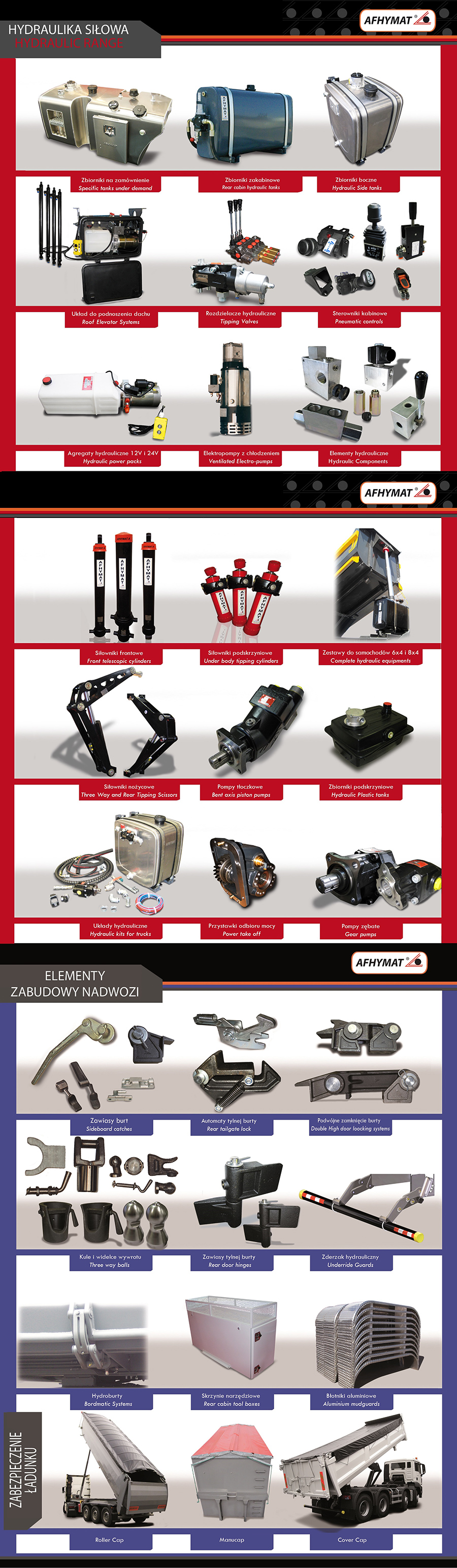 Afhymat - nasze produkty ulotka z produktami firmy Afhymat